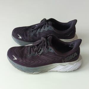 Hoka Black and White Athletic Shoes